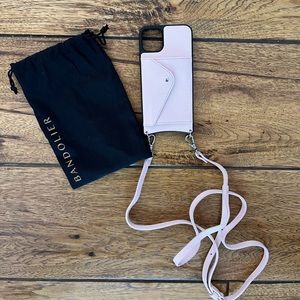 BANDOLIER iPhone 11 Pro Max case pink crossbody